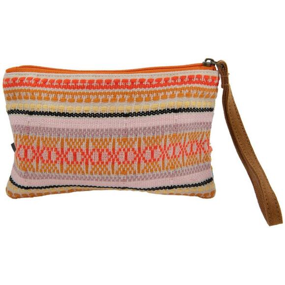Multicolored Chevron Arrows Sequin Beaded Wristlet Wallet - Picture 2 of 4